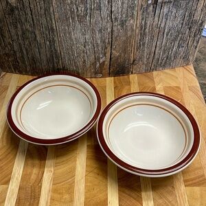 NORTHLAND |Stoneware |“Essentials”|Vintage |GRES |Japan |Set of 2 |Dessert Bowls